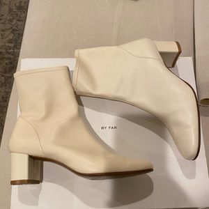 By far sofia cream color ankle boots size 37 or 6.5 to 7